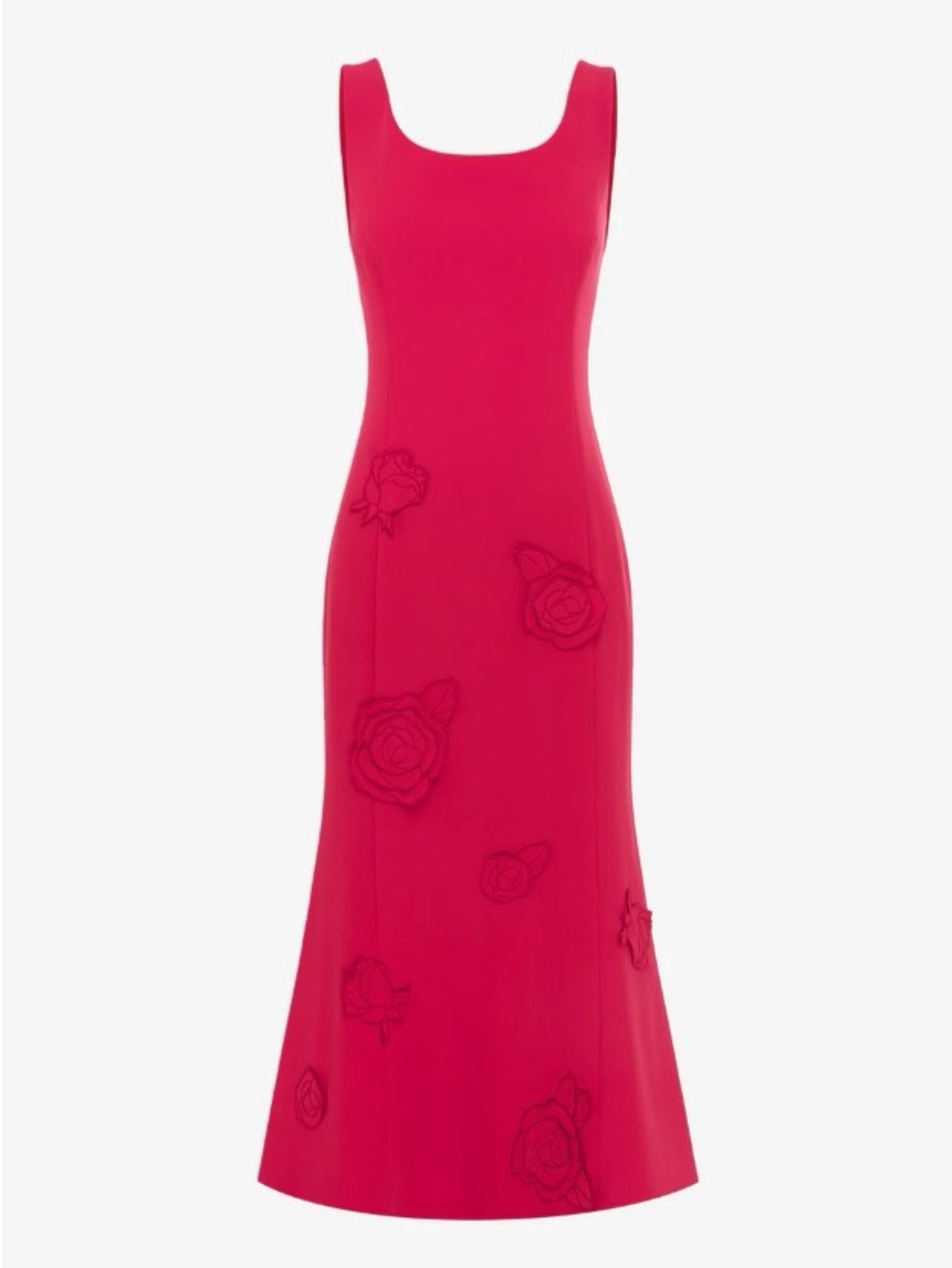 LEO LIN EMILY Red Flower Applique Trumpet Mini Dress AU8/US4 NWOT - Picture 2 of 6